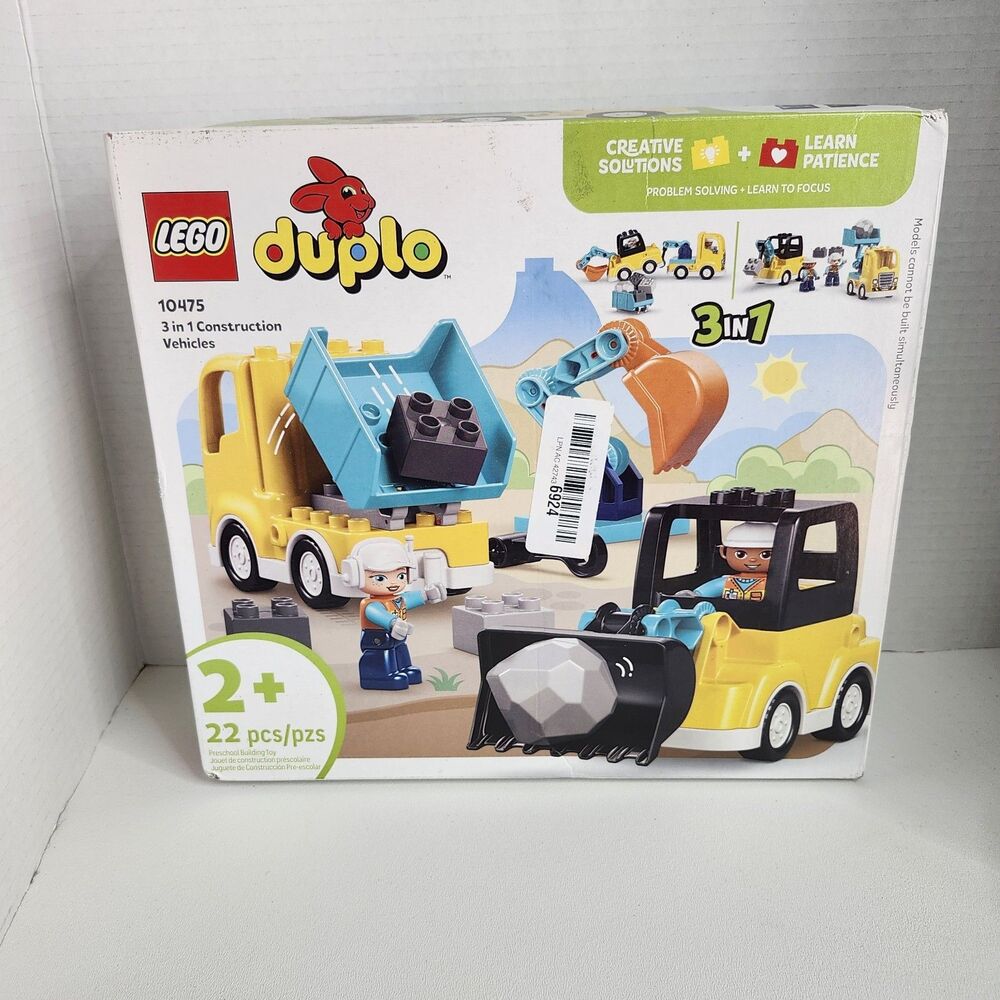 LEGO DUPLO 10475 Truck & Tractor Excavator Building Toy New-in-Box